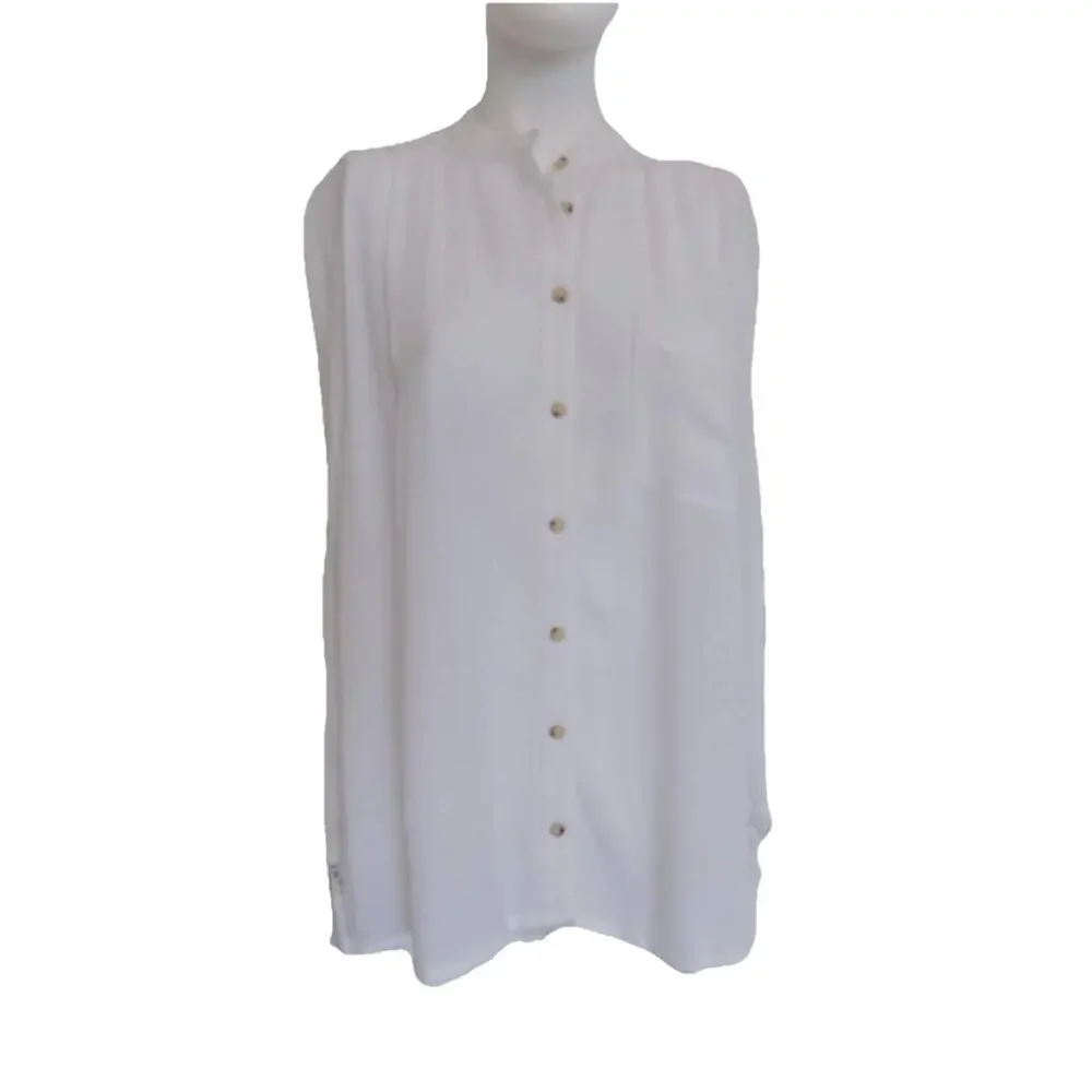 Free People Crochet Accent Eyelet Cutout Blouse size Small